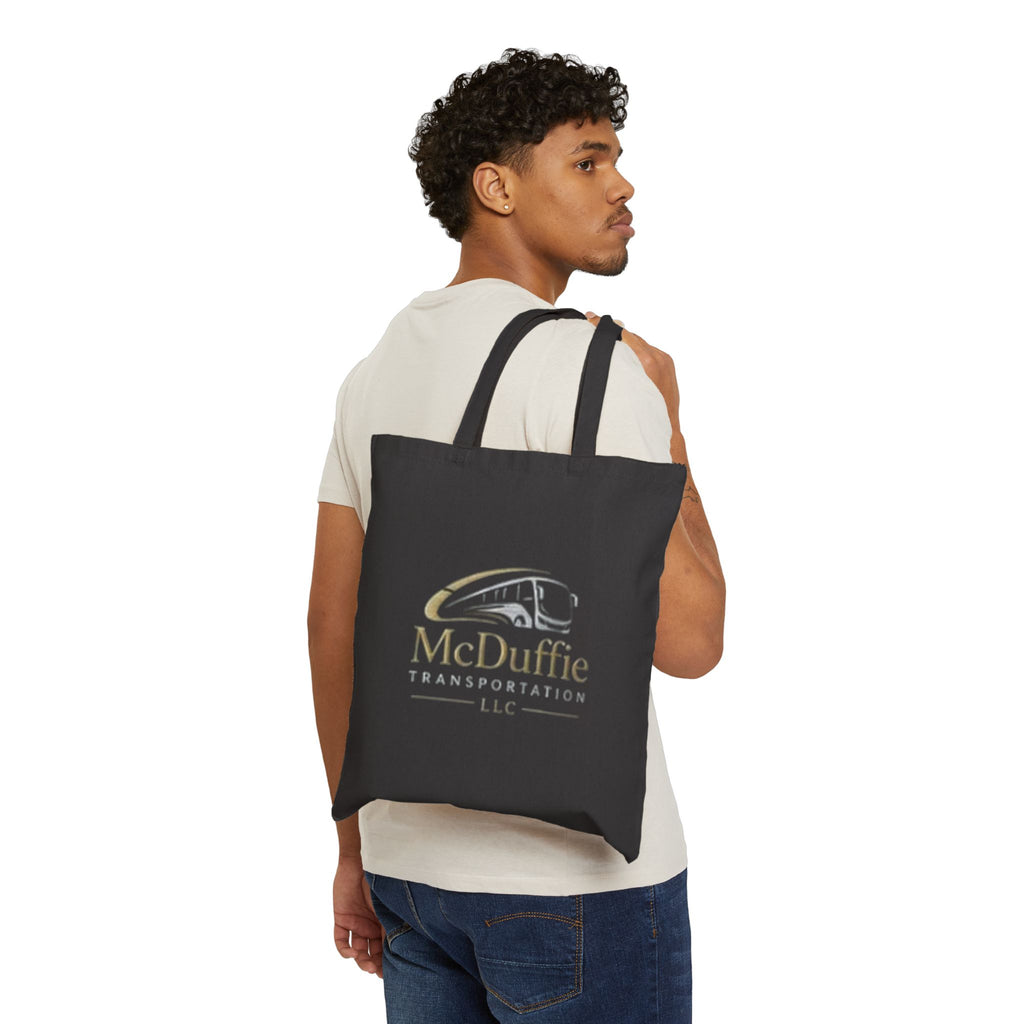 McDuffie Transportation Canvas Tote Bag — Logo Eco Grocery Market Shopper
