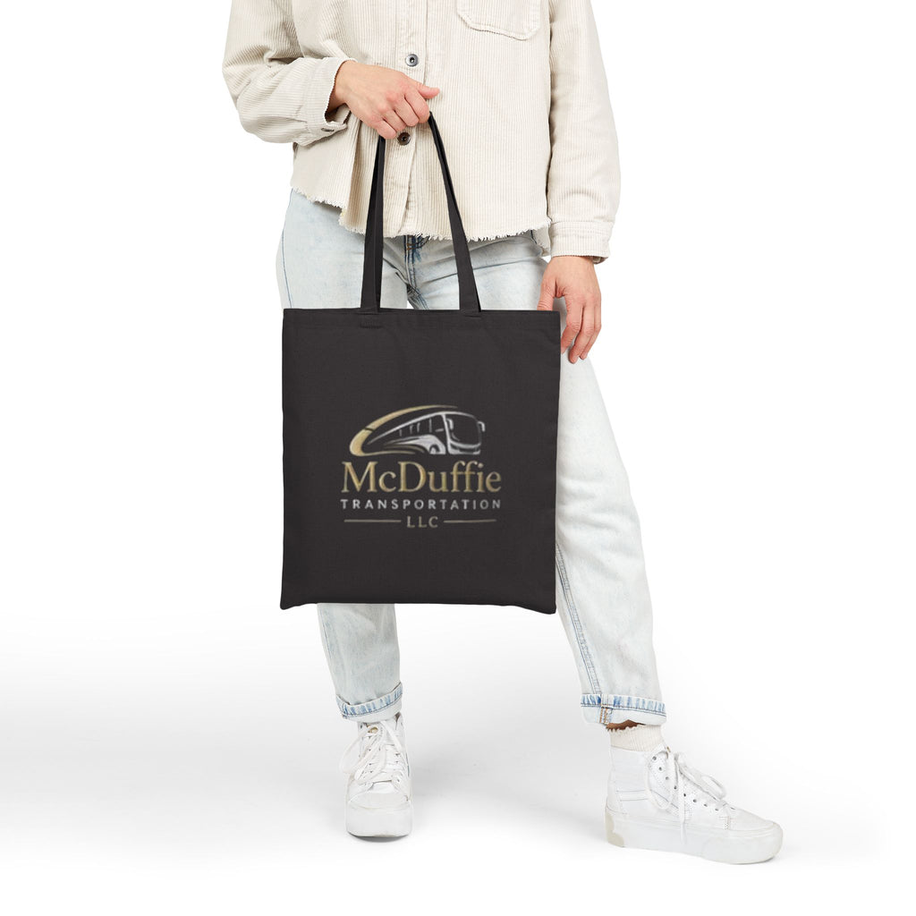 McDuffie Transportation Canvas Tote Bag — Logo Eco Grocery Market Shopper