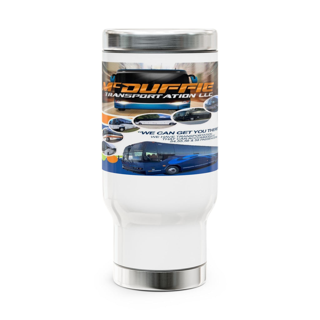 Transportation Company Logo Travel Mug — 14oz Stainless Steel Insulated with Handle