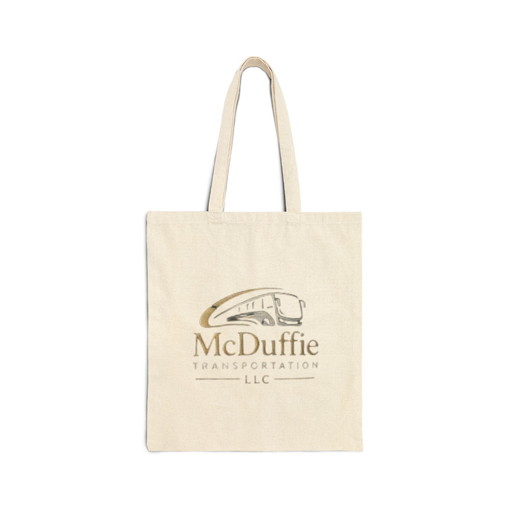 McDuffie Transportation Canvas Tote Bag — Logo Eco Grocery Market Shopper