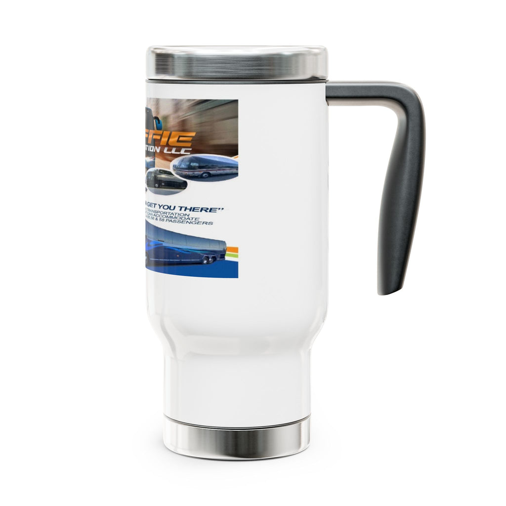 Transportation Company Logo Travel Mug — 14oz Stainless Steel Insulated with Handle