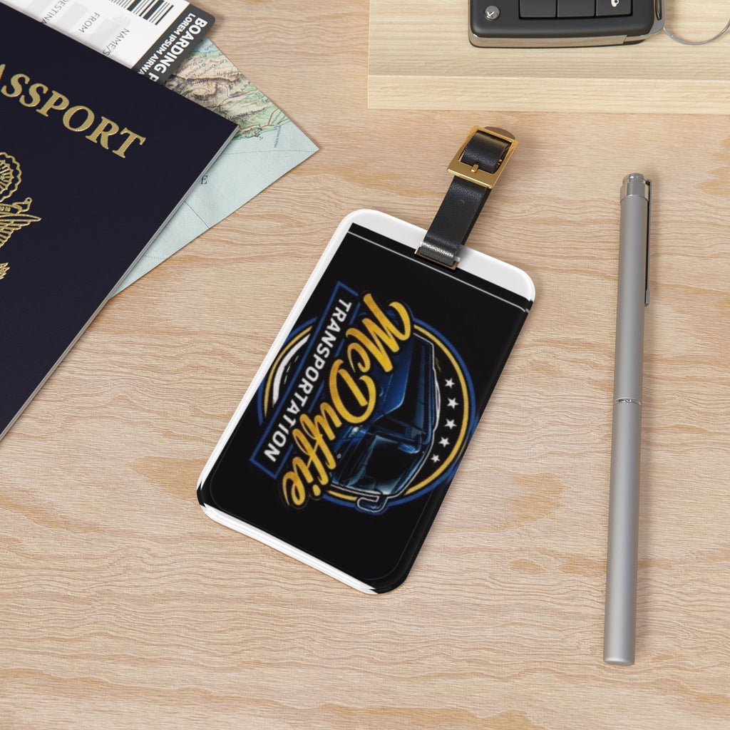 Trucking Luggage Tag — “McDuffie Transportation” Logo Travel ID Tag