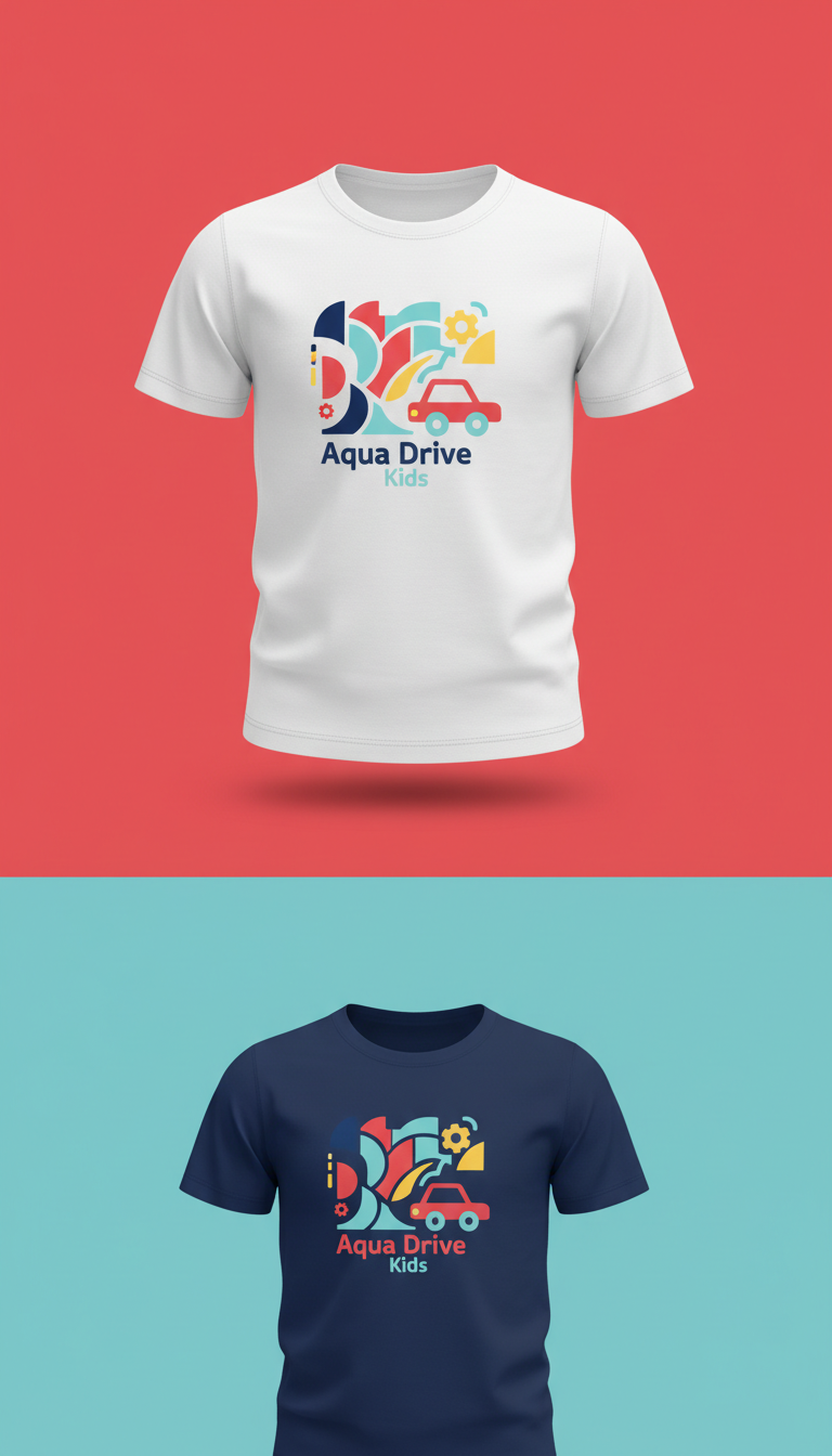 Aqua Drive Kids Logo Tee